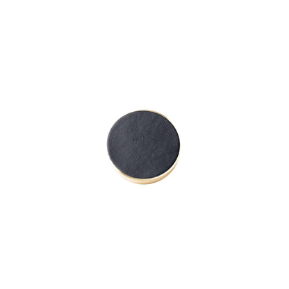 Obsidian Knob Knob 22mm / Black / Leather - M A N T A R A