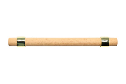 Mantara Walden Handle W-0035 is a modern zinc alloy and beech wood handle in gold, ideal for kitchen and dresser drawers.
