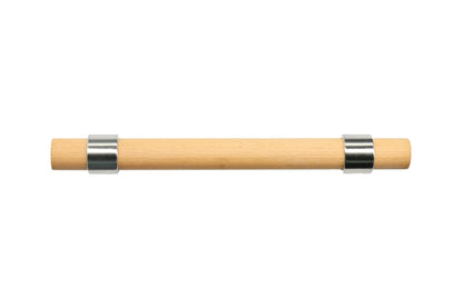 Mantara Walden Handle W-0035 is a modern zinc alloy and beech wood handle in silver ideal for kitchen and dresser drawers.