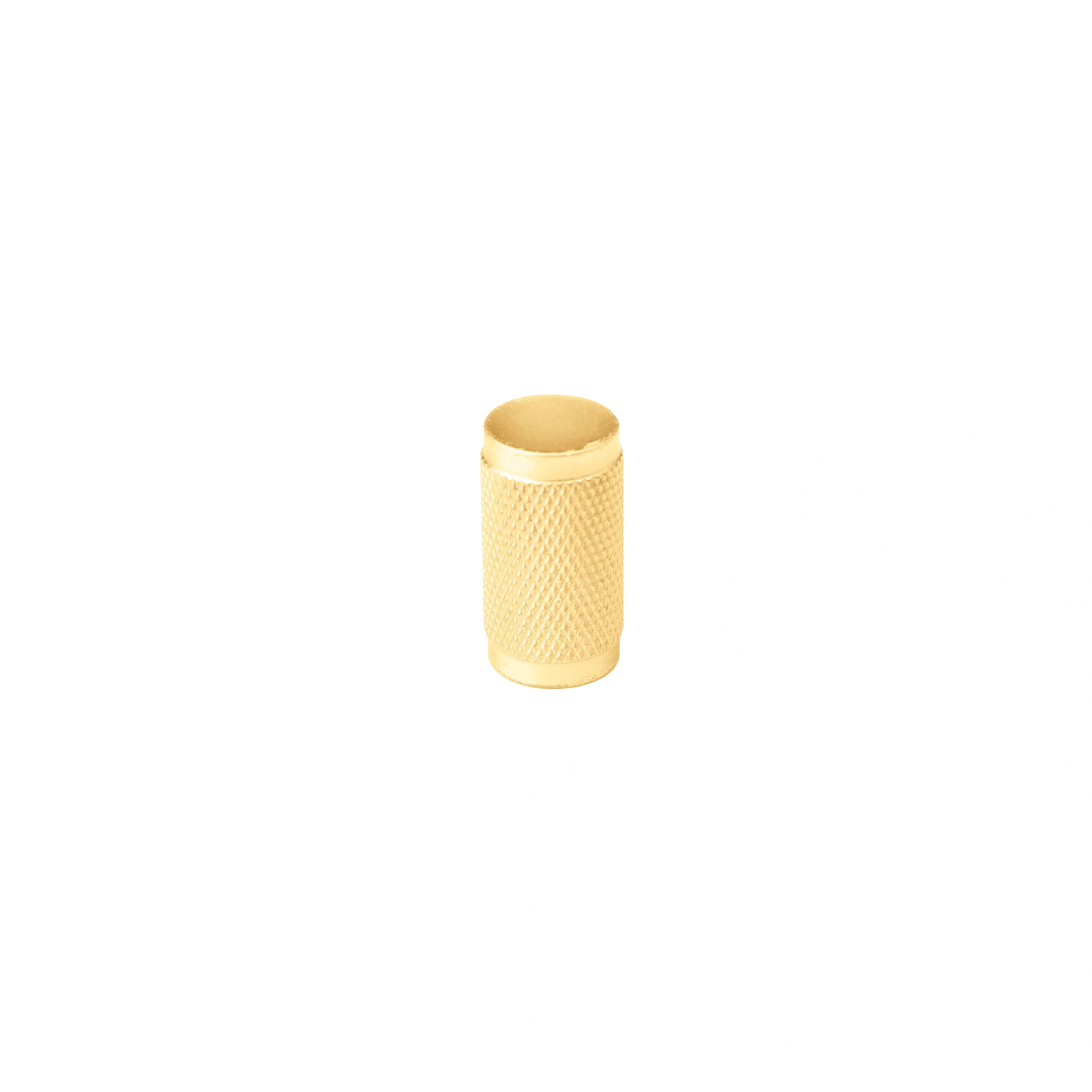 Mantara Pisa Knob B-0060 is a modern brushed brass handle in gold, ideal for wardrobes, cabinets, and main doors.