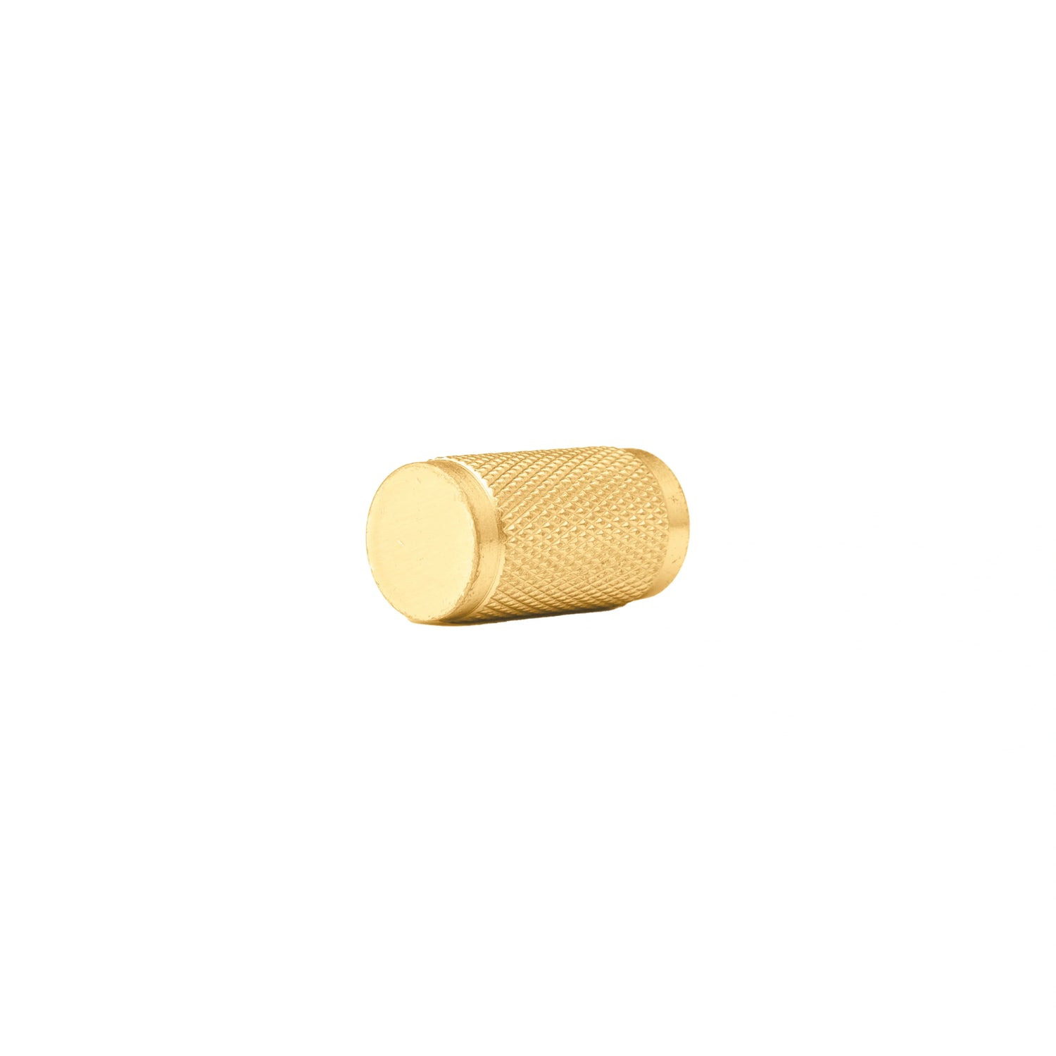 Mantara Pisa Knob B-0060 is a modern brushed brass handle in gold, ideal for wardrobes, cabinets, and main doors.