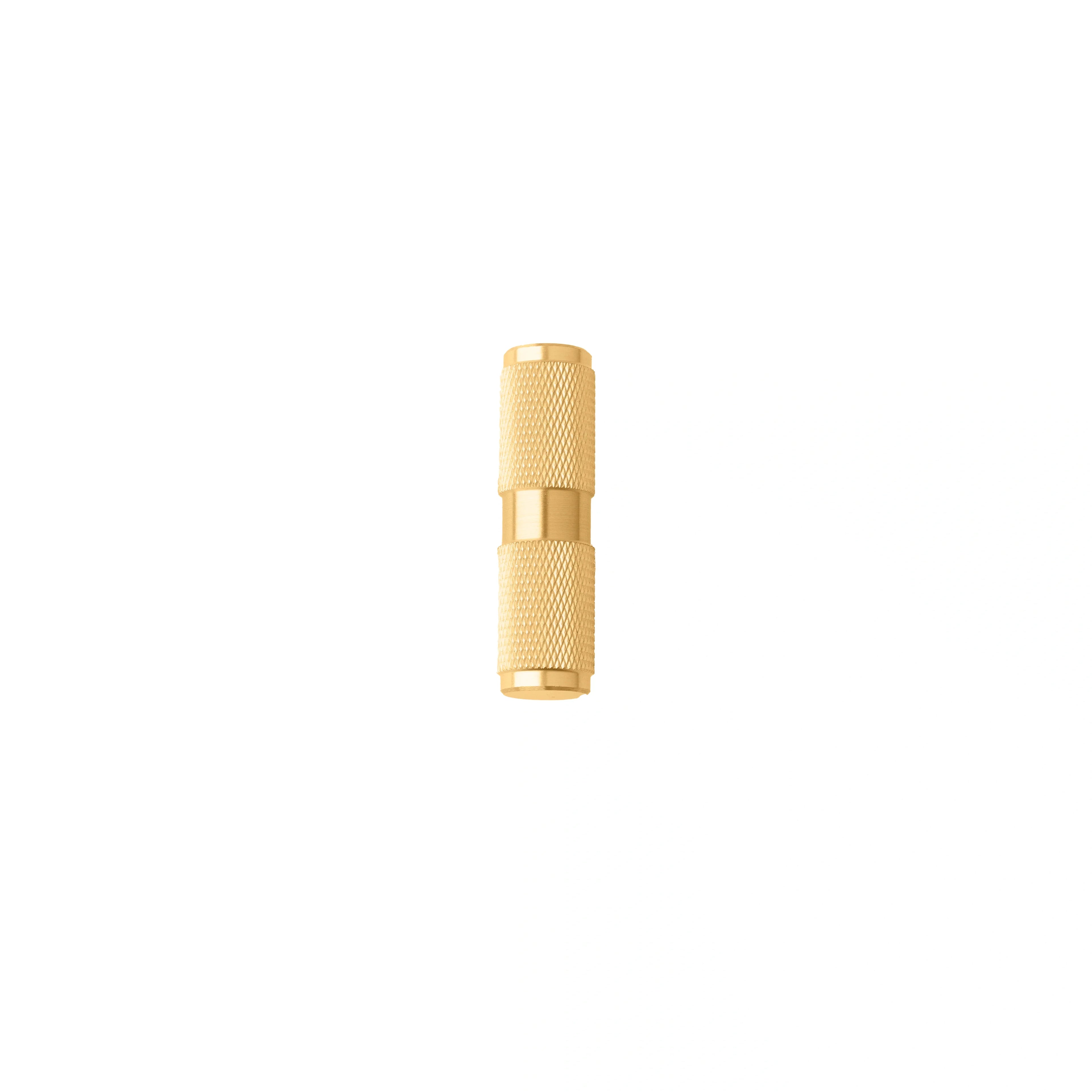 Mantara Pisa Knob B-0060 is a modern brushed brass handle in gold, ideal for wardrobes, cabinets, and main doors.