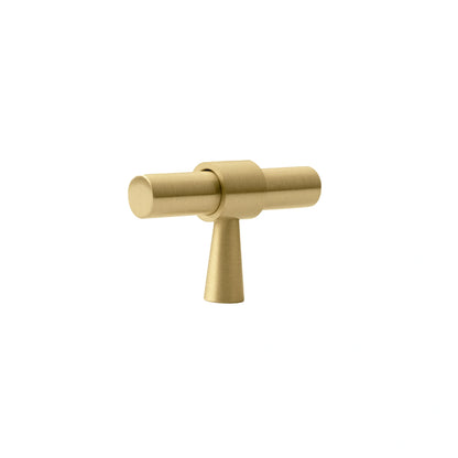 Mantara Seraphine Handle B-0054 is a modern brushed brass handle in gold, ideal for wardrobes, almirahs, and kitchens.