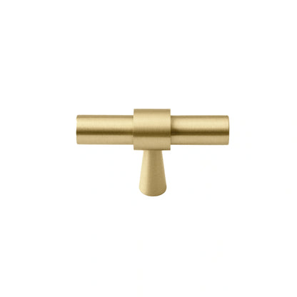 Mantara Seraphine Handle B-0054 is a modern brushed brass handle in gold, ideal for wardrobes, almirahs, and kitchens.