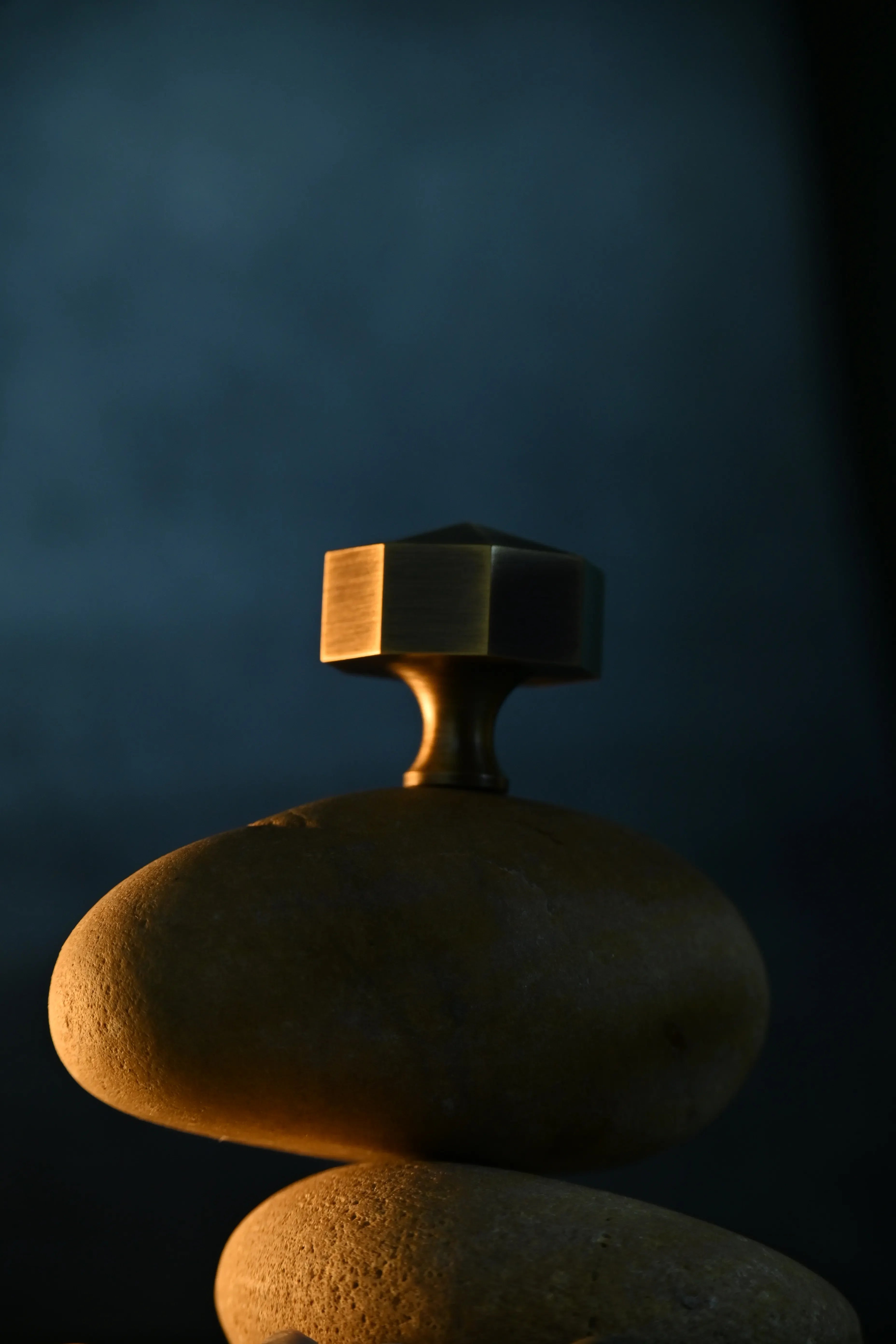 The Mantara B-0006 Fiore Knob is a modern brass knob in dark bronze  with a brushed finish, ideal for wardrobes, drawers, and cabinets.