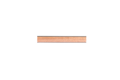 Drawer pull handle, Wood+aluminium, brown brushed finish, Mantara, Esha Handle W-0016, perfect for kitchen drawers and dressers