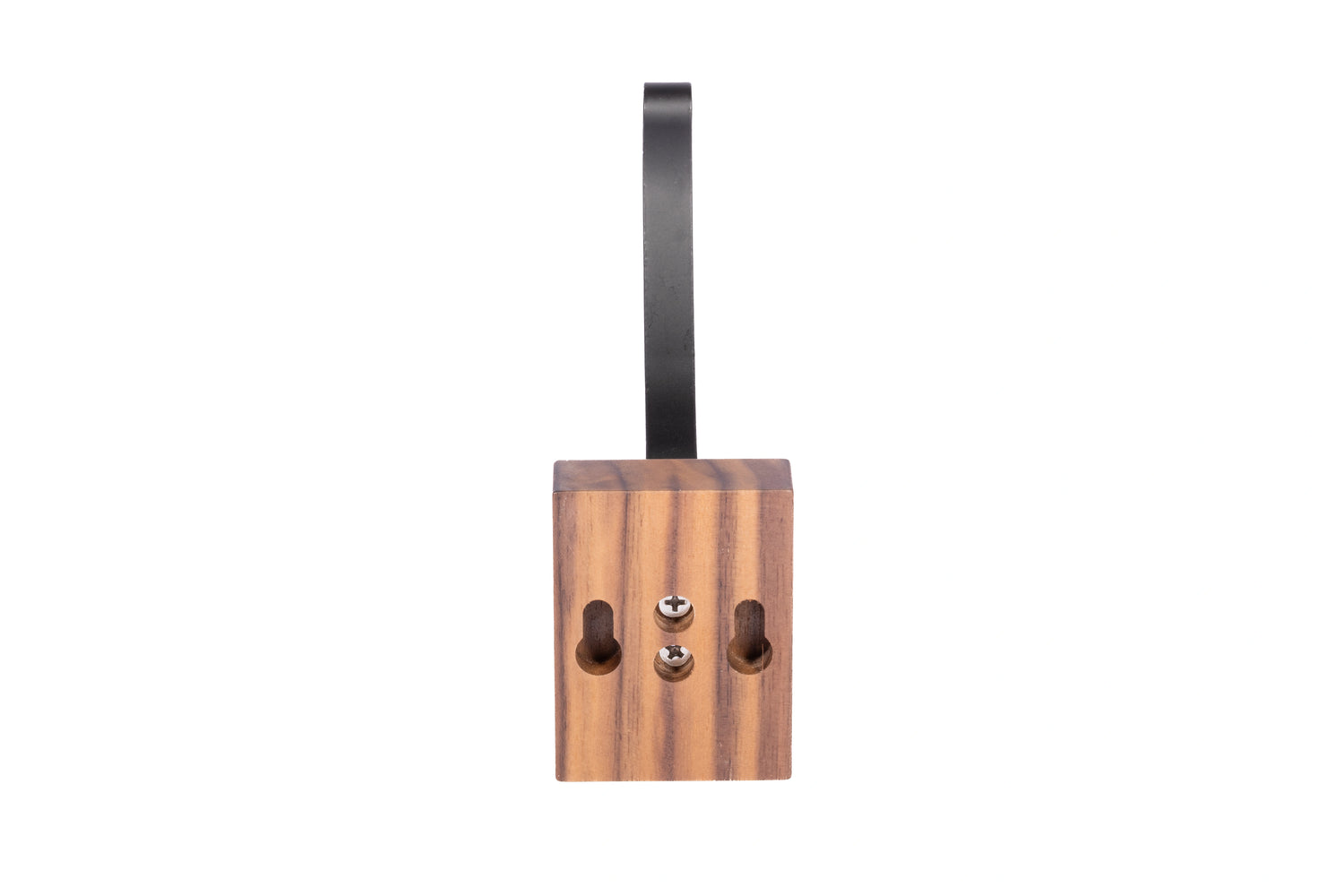 Mantara Thorne Hook W-0032 is a modern space aluminum and walnut hook in black and  ideal for kitchen and dresser drawers.