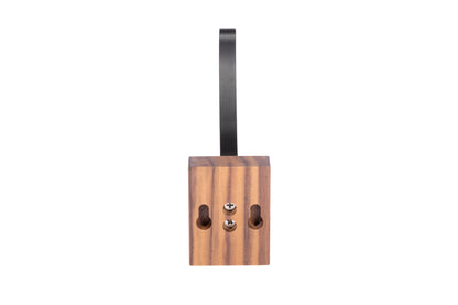 Mantara Thorne Hook W-0032 is a modern space aluminum and walnut hook in black and  ideal for kitchen and dresser drawers.