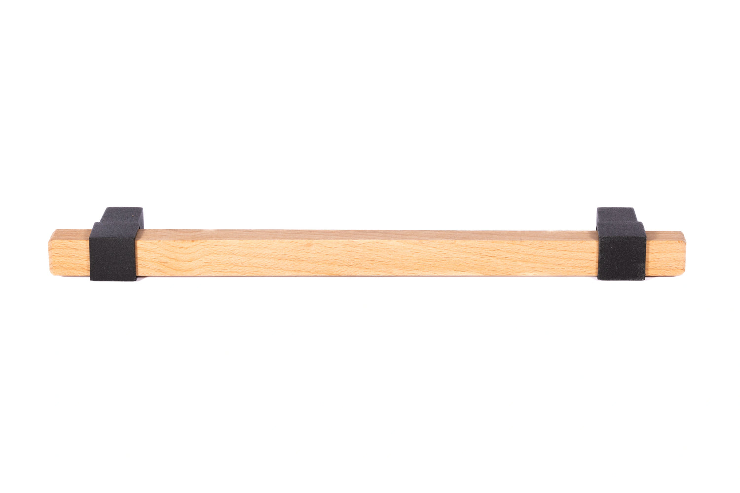 Mantara Lorien Handle W-0028 is a modern zinc and beech wood handle in  black ideal for kitchen and dresser drawers.