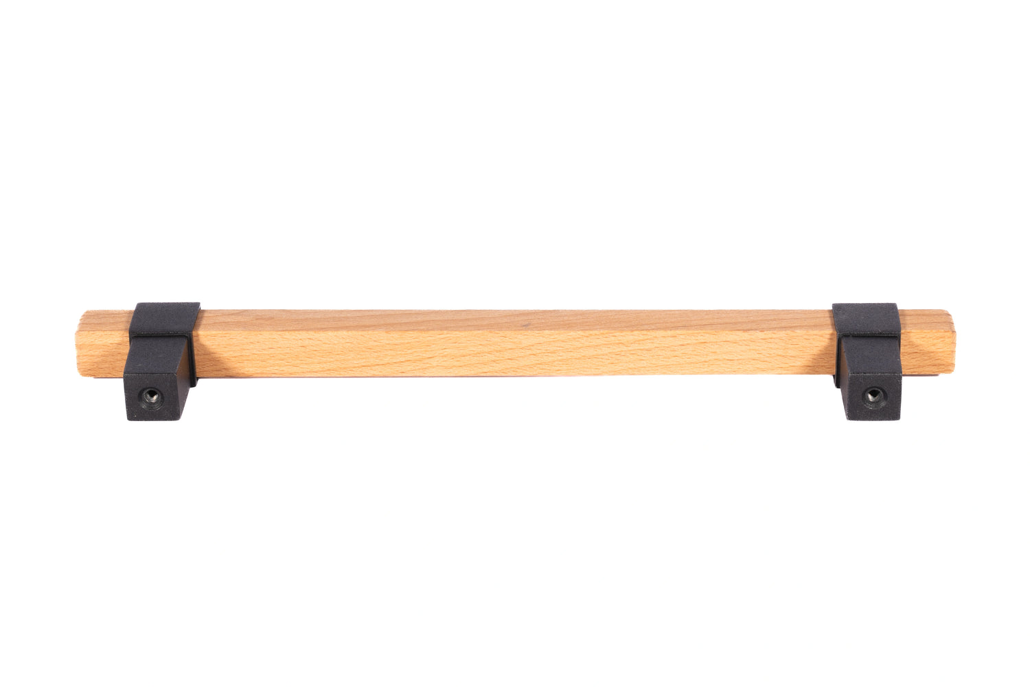Mantara Lorien Handle W-0028 is a modern zinc and beech wood handle in  black ideal for kitchen and dresser drawers.