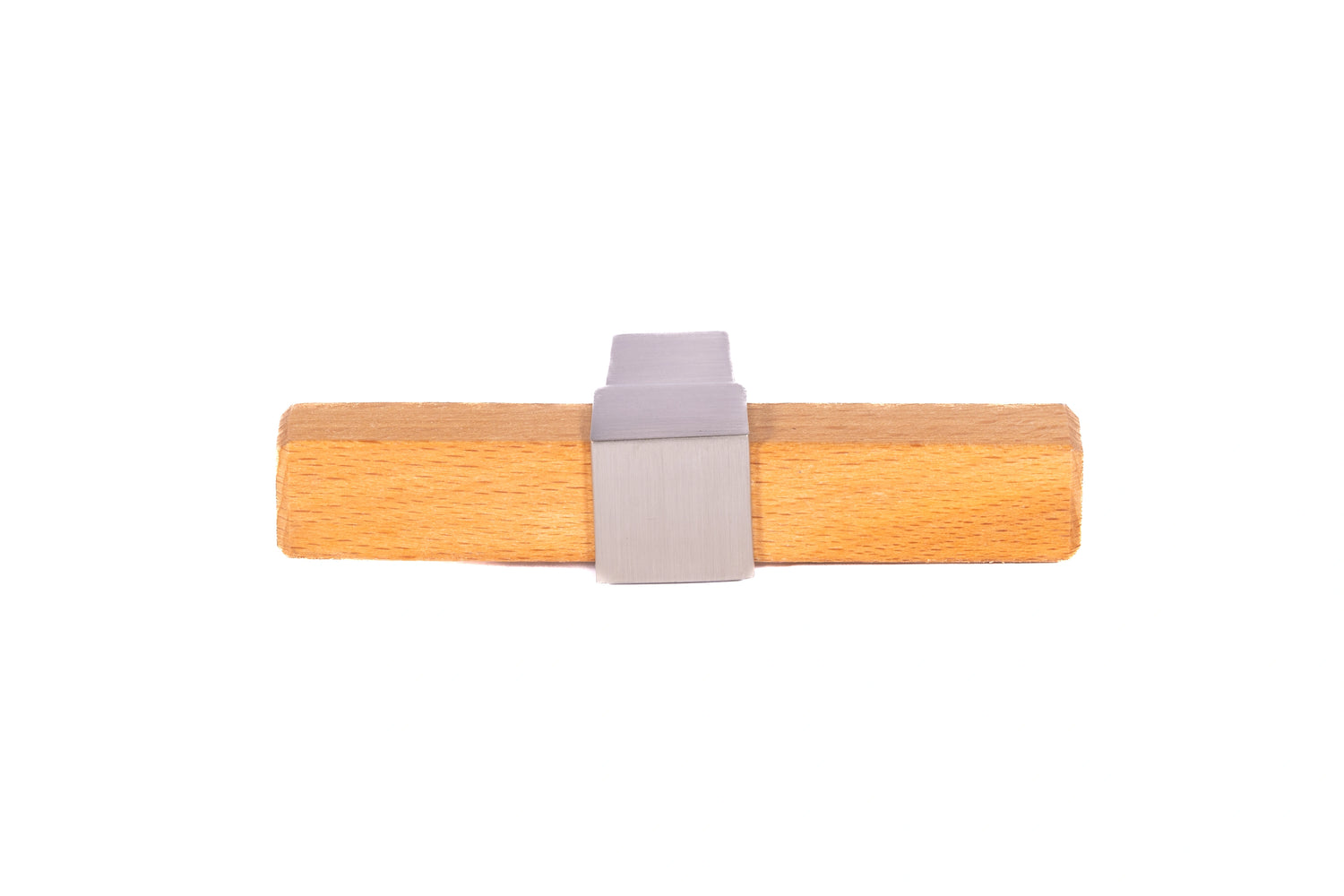 Mantara Lorien Handle W-0028 is a modern zinc and beech wood Tbar in Silver ideal for kitchen and dresser drawers.