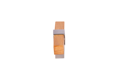 Mantara Lorien Handle W-0028 is a modern zinc and beech wood Tbar in Silver ideal for kitchen and dresser drawers.