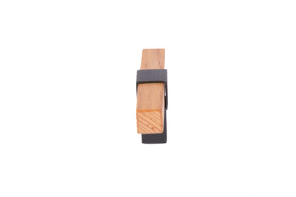 Mantara Lorien Handle W-0028 is a modern zinc and beech wood Tbar in black ideal for kitchen and dresser drawers.