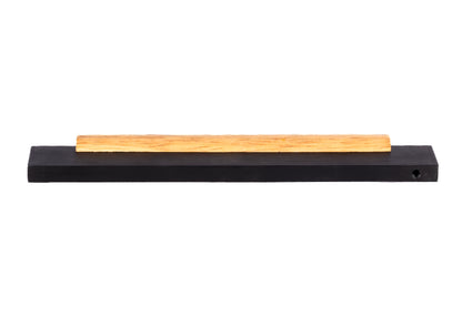 Mantara Oakley Handle W-0033 is a modern zinc alloy and beech wood handle in  black, ideal for kitchen and dresser drawers.