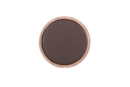 Mantara Birchwood Knob W-0040 is a modern wood knob in  walnut, ideal for kitchen or dresser drawers.
