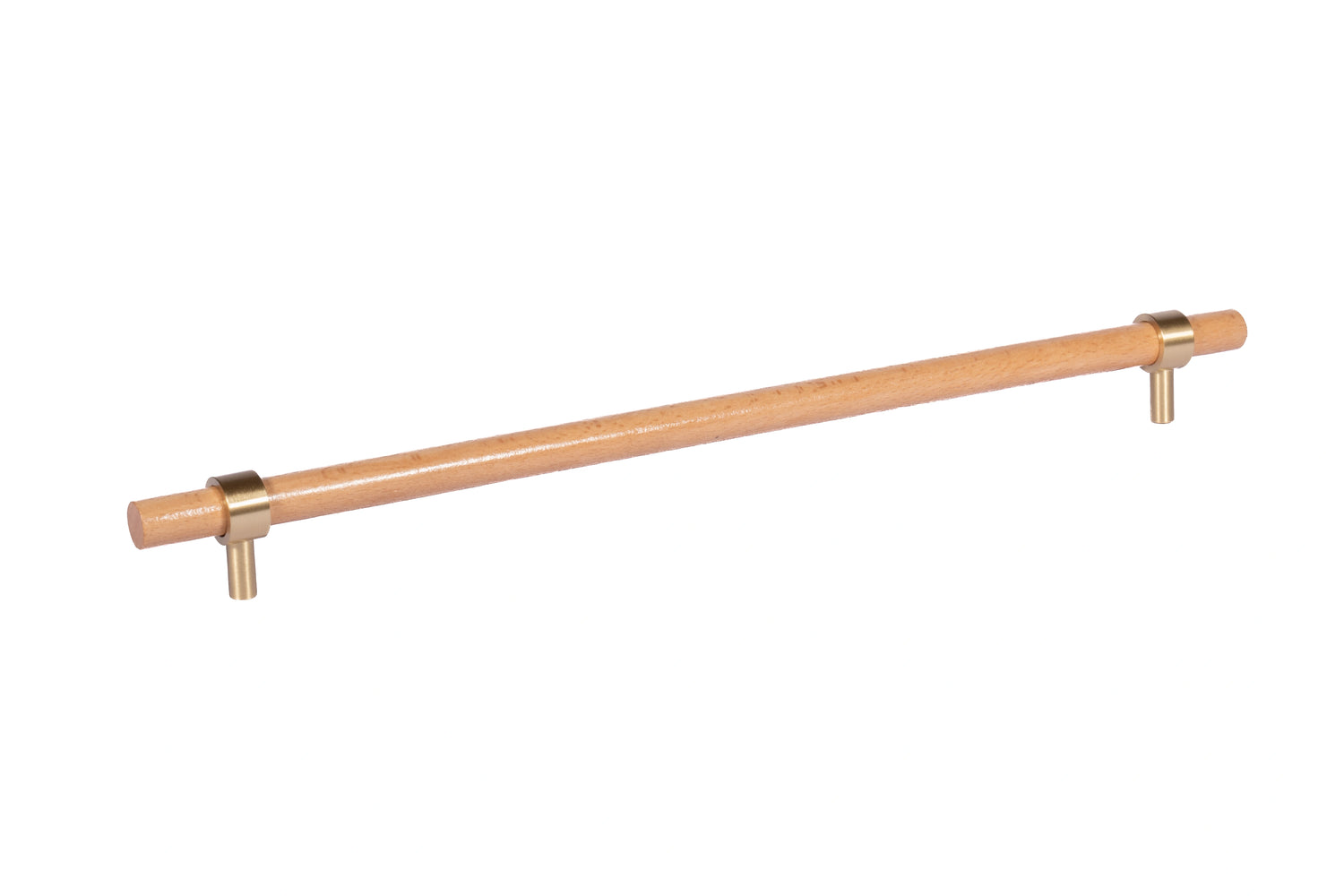 Mantara Aranya Handle W-0053 polished beech wood handle for kitchen and dresser drawers, modern design, pack of 1.
