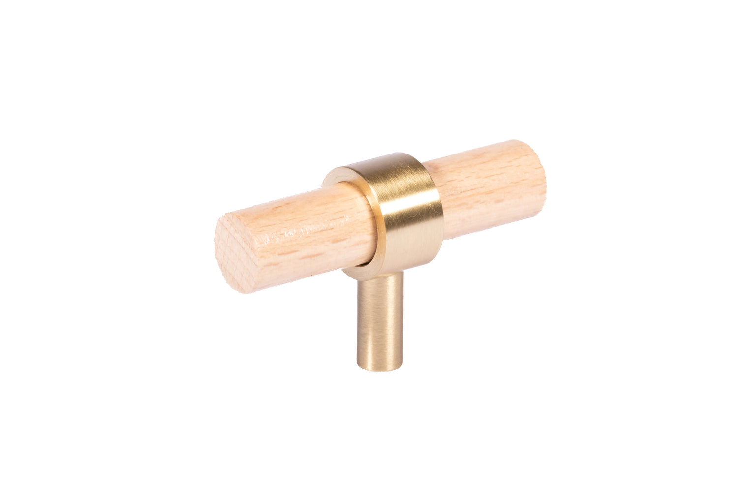 Mantara Aranya Handle W-0053 polished beech wood handle for kitchen and dresser drawers, modern design, pack of 1.