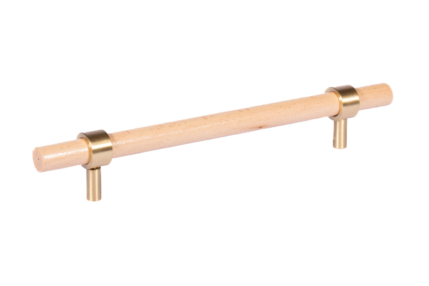 Mantara Aranya Handle W-0053 polished beech wood handle for kitchen and dresser drawers, modern design, pack of 1.