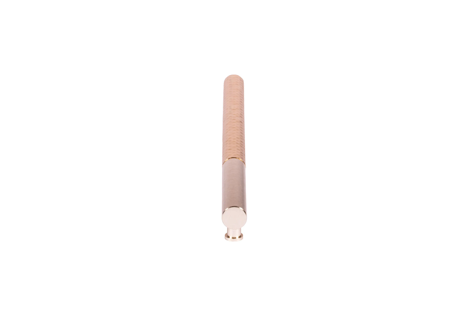 Mantara Soleil Handle Z-0021 is a modern zinc alloy handle in brushed rose gold finish, ideal for kitchen drawers, dresser drawers.