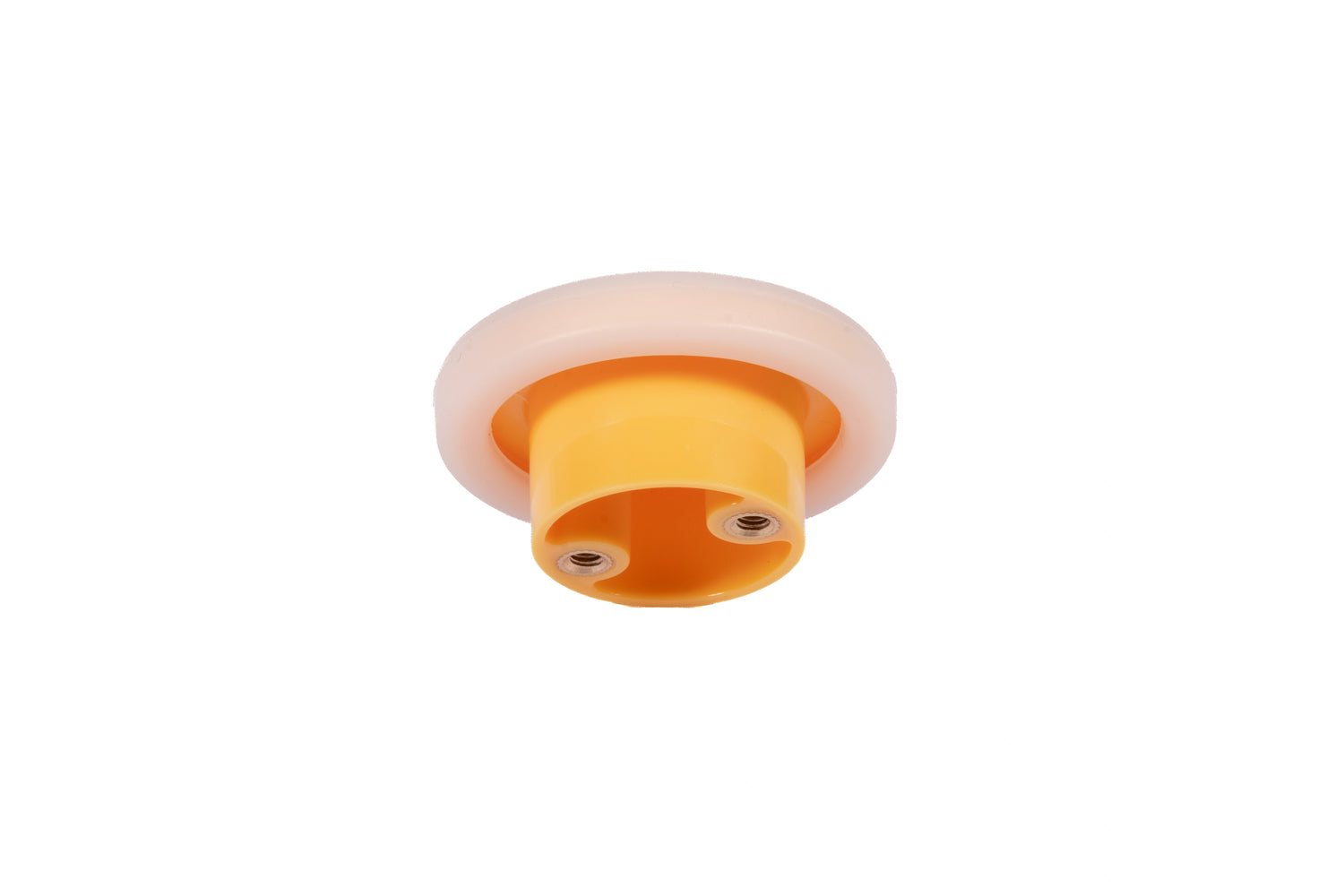 Mallow Knob S-0001 in yellow silicone, brushed finish, 51mm size, for drawers by Mantara.