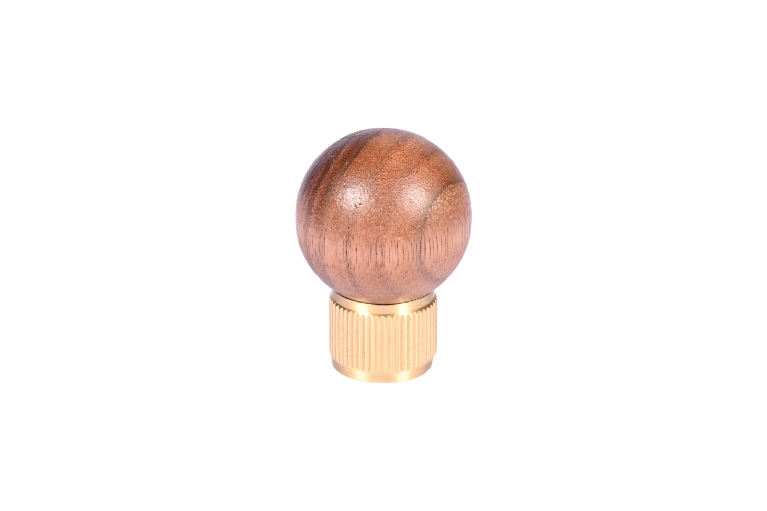Mantara Mahara Knob W-0055 is a modern walnut wood knob with brushed finish, ideal for kitchen and dresser drawers.