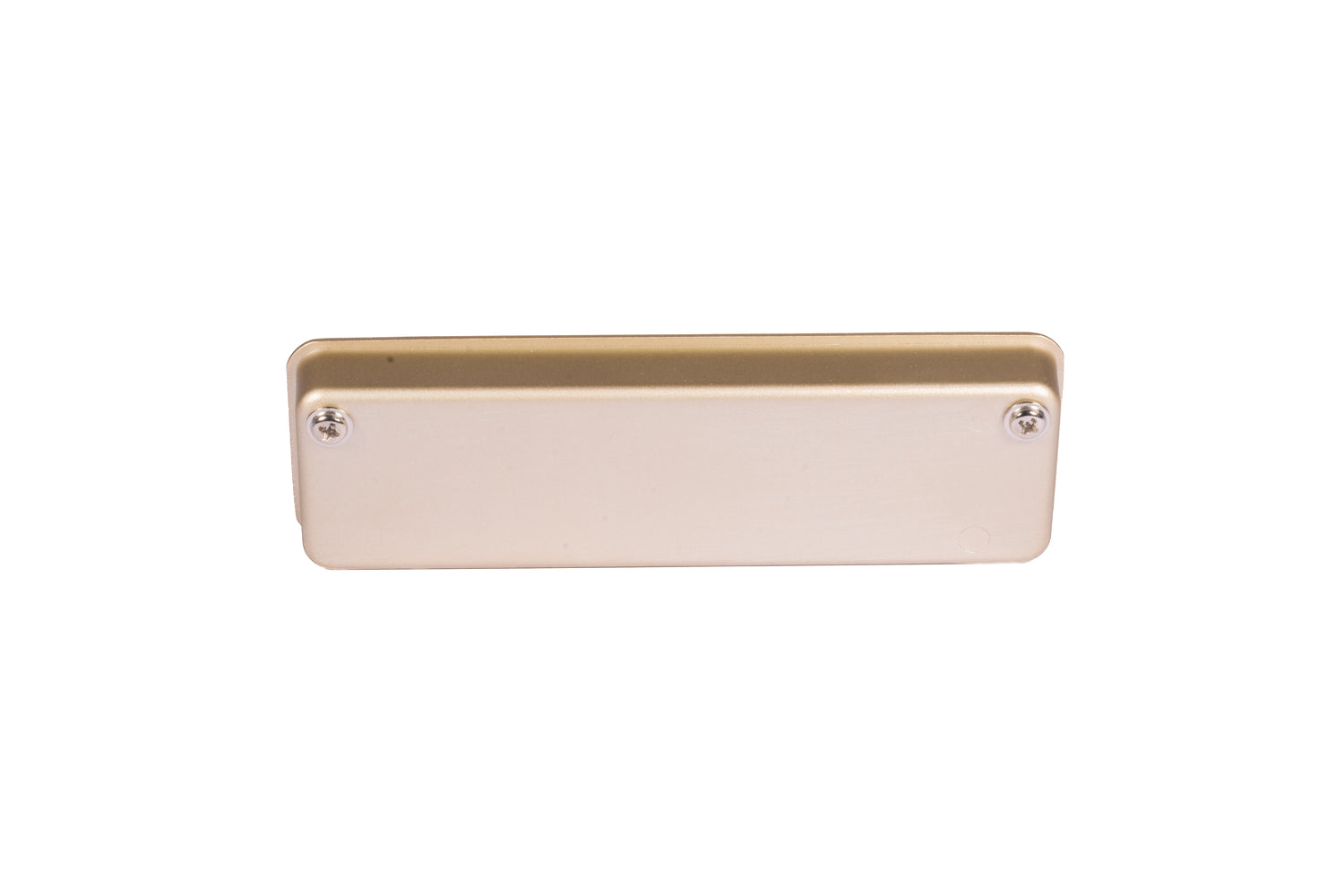 Mantara Arcane Handle Z-0015 is a modern zinc alloy handle in brushed gold finish, ideal for kitchen drawers, dresser drawers.