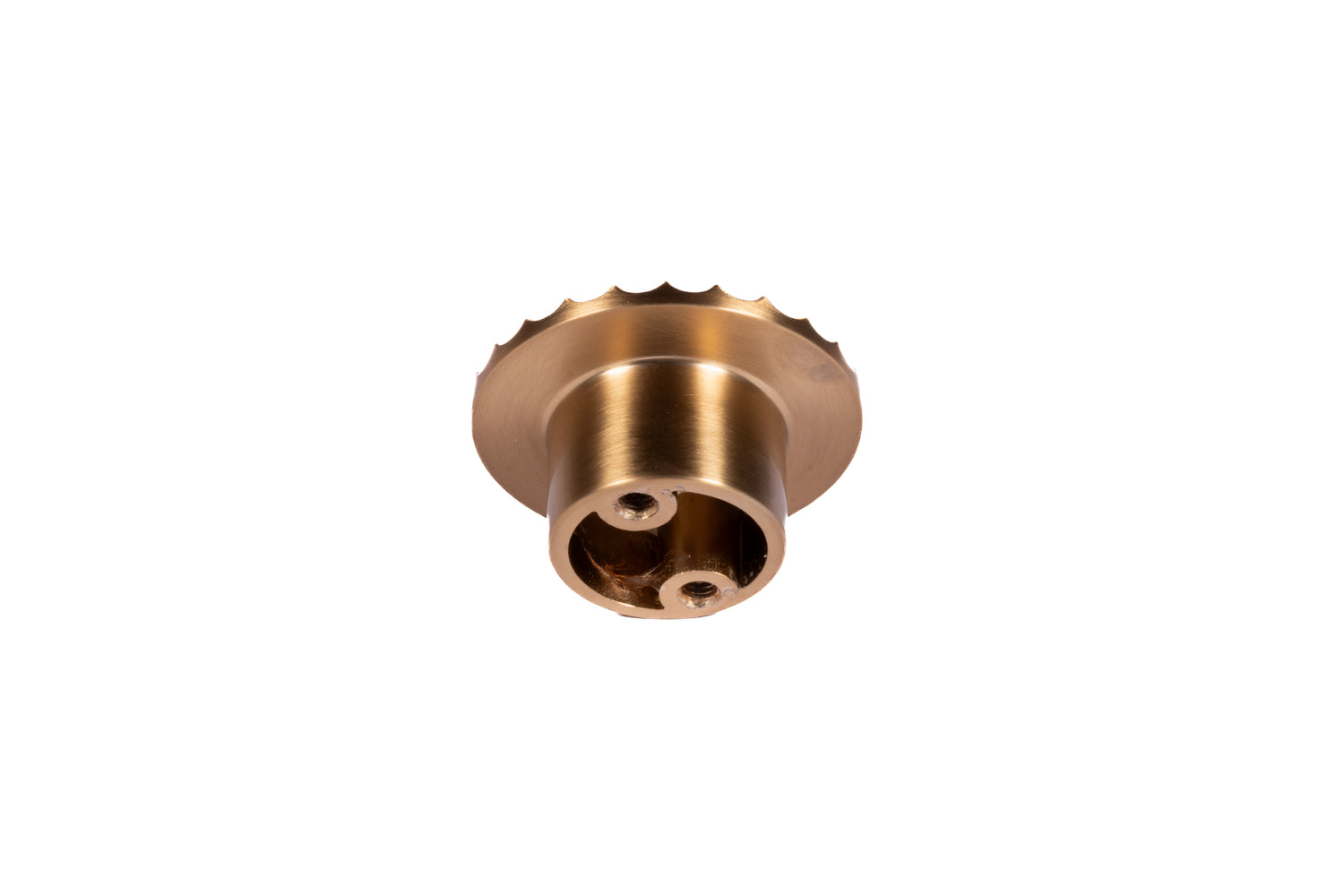 Mantara Orana Knob Z-0039 is a modern zinc knob in brushed gold finish, ideal for kitchen and dresser drawers.