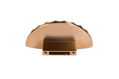 Mantara Orana Knob Z-0039 is a modern zinc knob in brushed gold finish, ideal for kitchen and dresser drawers.