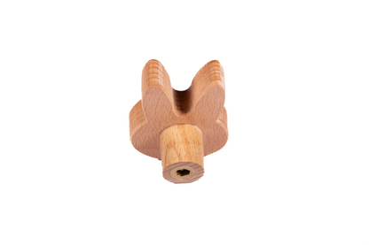 Mantara Rabbit Knob  W-0024 is a modern beige wooden knob/hook, ideal for kids’ rooms, drawers, and cabinets.