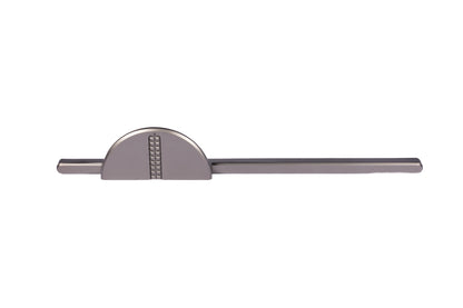 Mantara Noor Handle Z-0037 is a modern zinc handle in brushed grey finish, ideal for kitchen and dresser drawers.