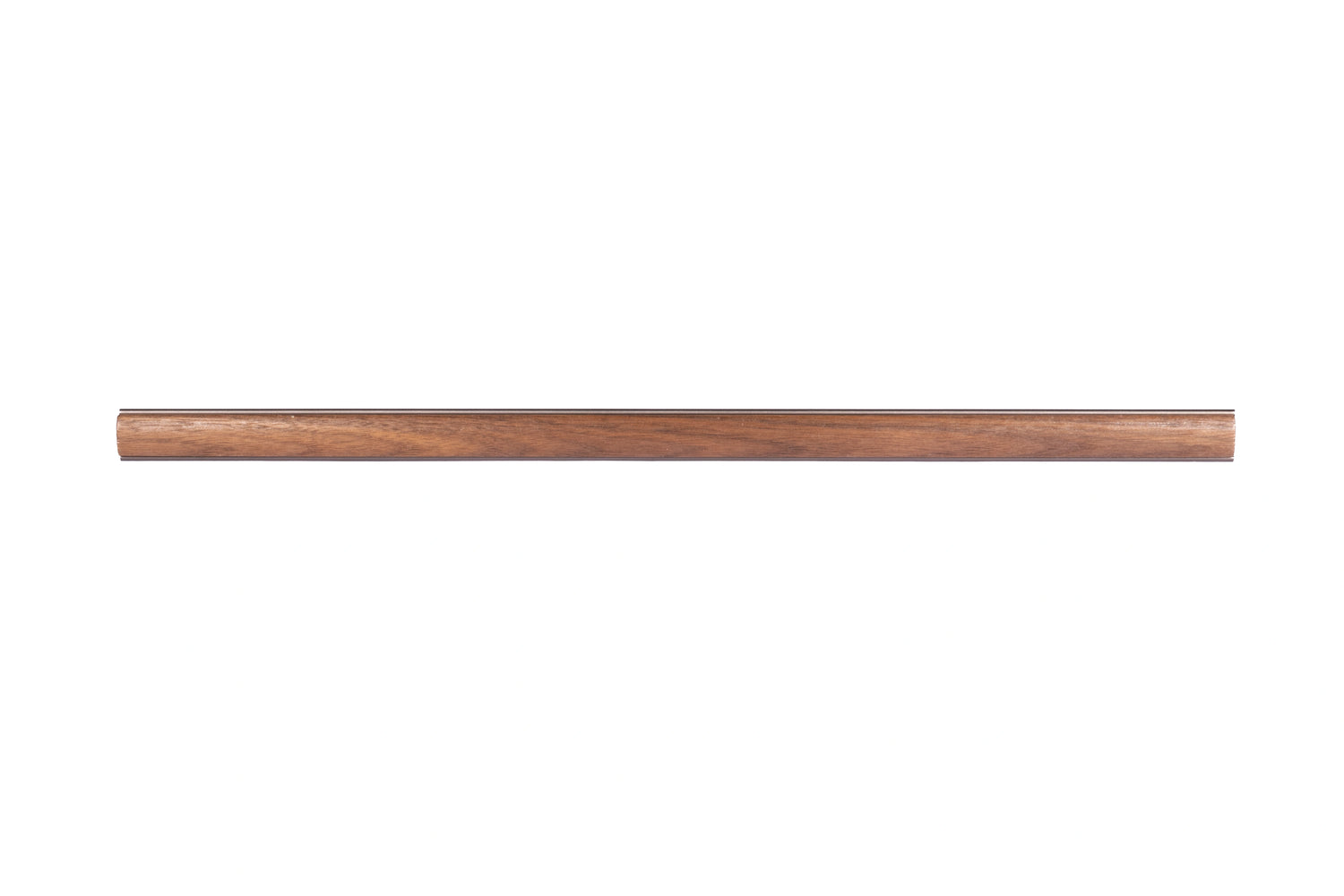 Drawer pull handle, Wood+aluminium, brown brushed finish, Mantara, Esha Handle W-0016, perfect for kitchen drawers and dressers