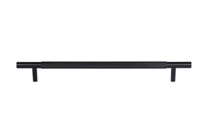 Mantara Enigma Handle B-0061 is a modern brushed brass handle in black, ideal for cupboards and drawers.