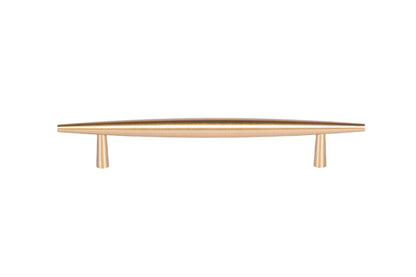 Mantara Gilded T Bar Handle B-0072 is a modern brass handle in brushed gold, ideal for wardrobes, doors, and kitchens.