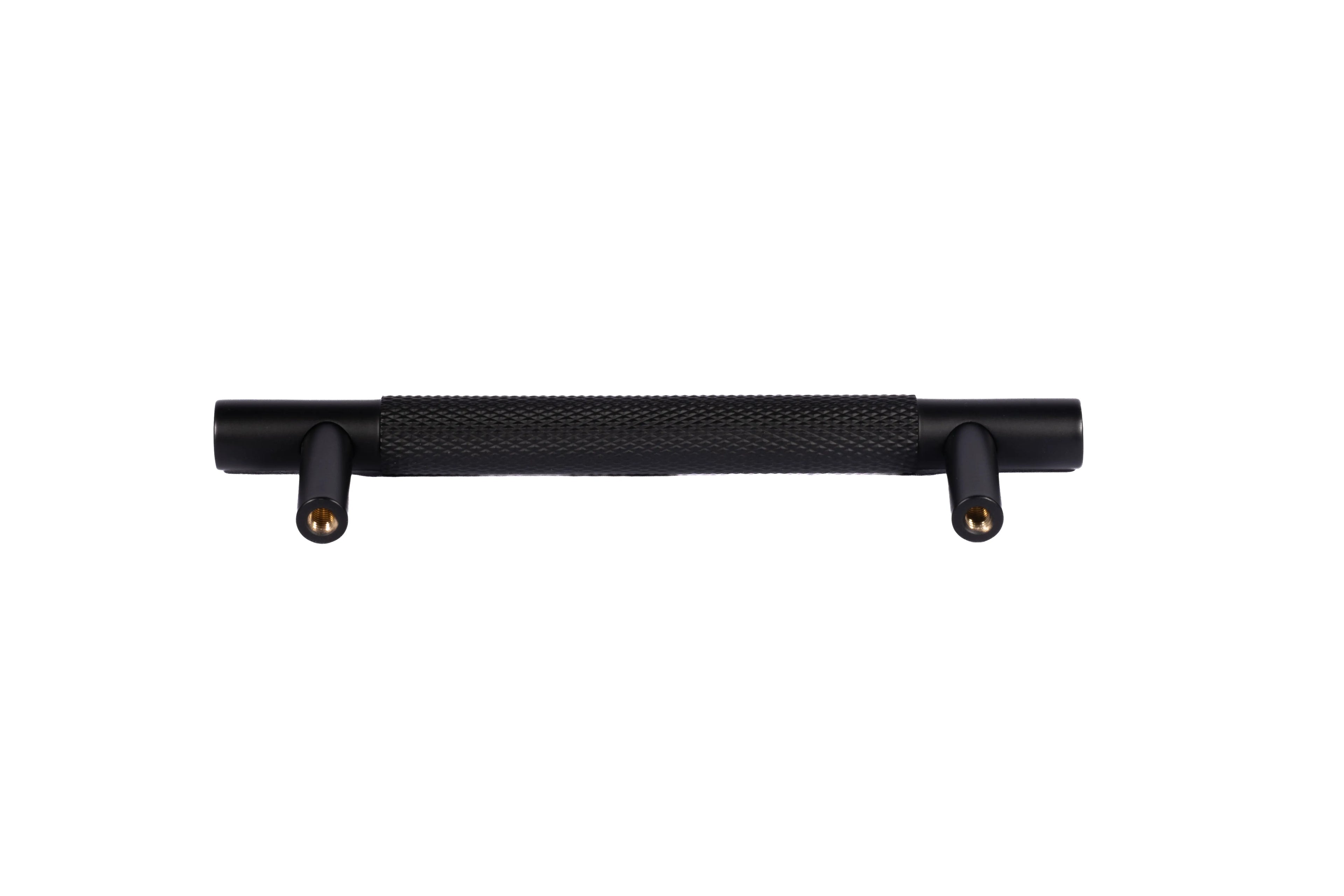 Mantara Enigma Handle B-0061 is a modern brushed brass handle in black, ideal for cupboards and drawers.
