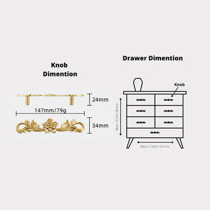 Daffodil Knob Handles / furniture/ door handles/ main door handles/ / Gold / Brass - M A N T A R A