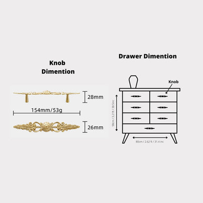 Daisy Handle Matte Handles 154mm / Gold / Brass - M A N T A R A