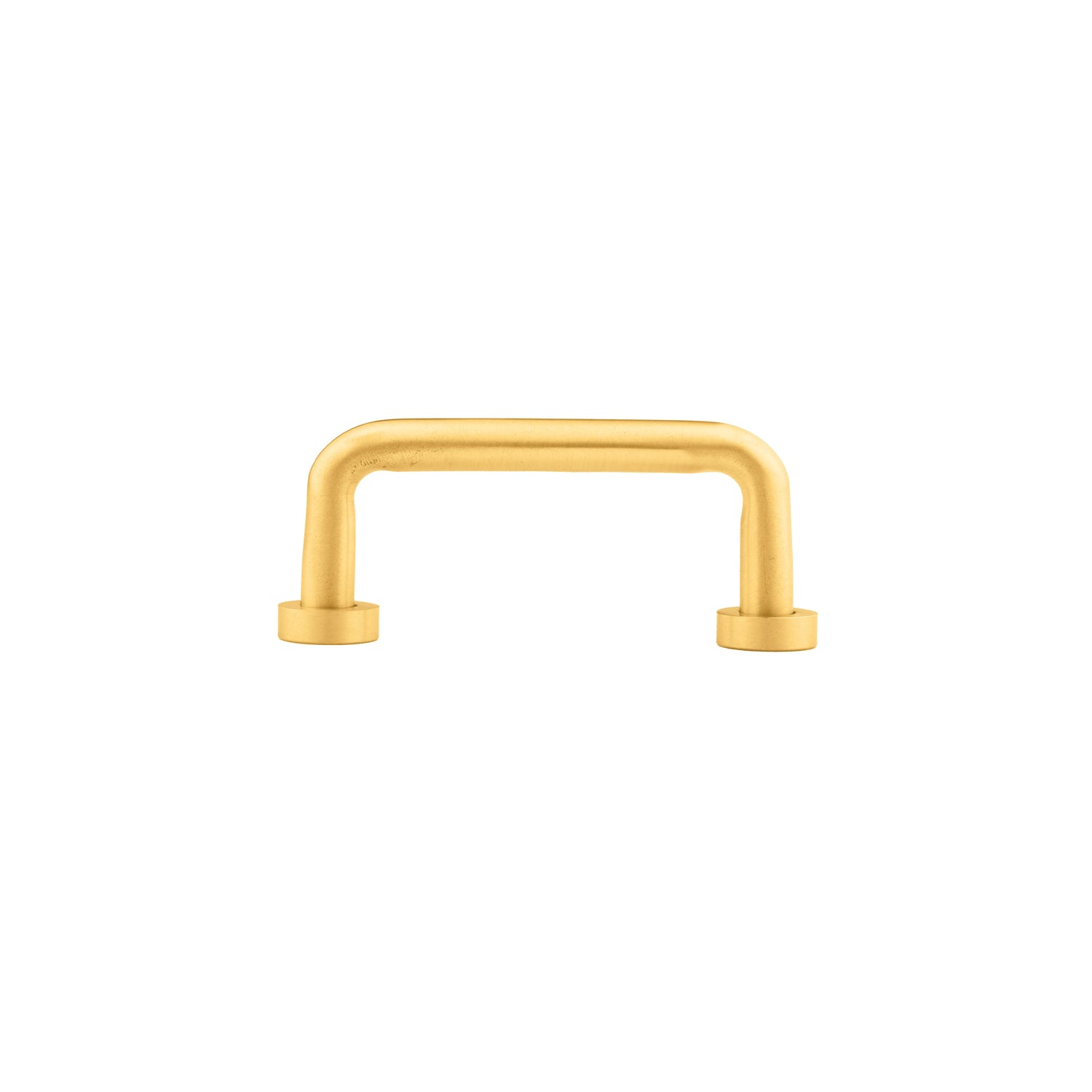 The Gleam Handle by Mantara B-0106 is a brushed brass handle in gold, ideal for furniture, wardrobes, and kitchens.