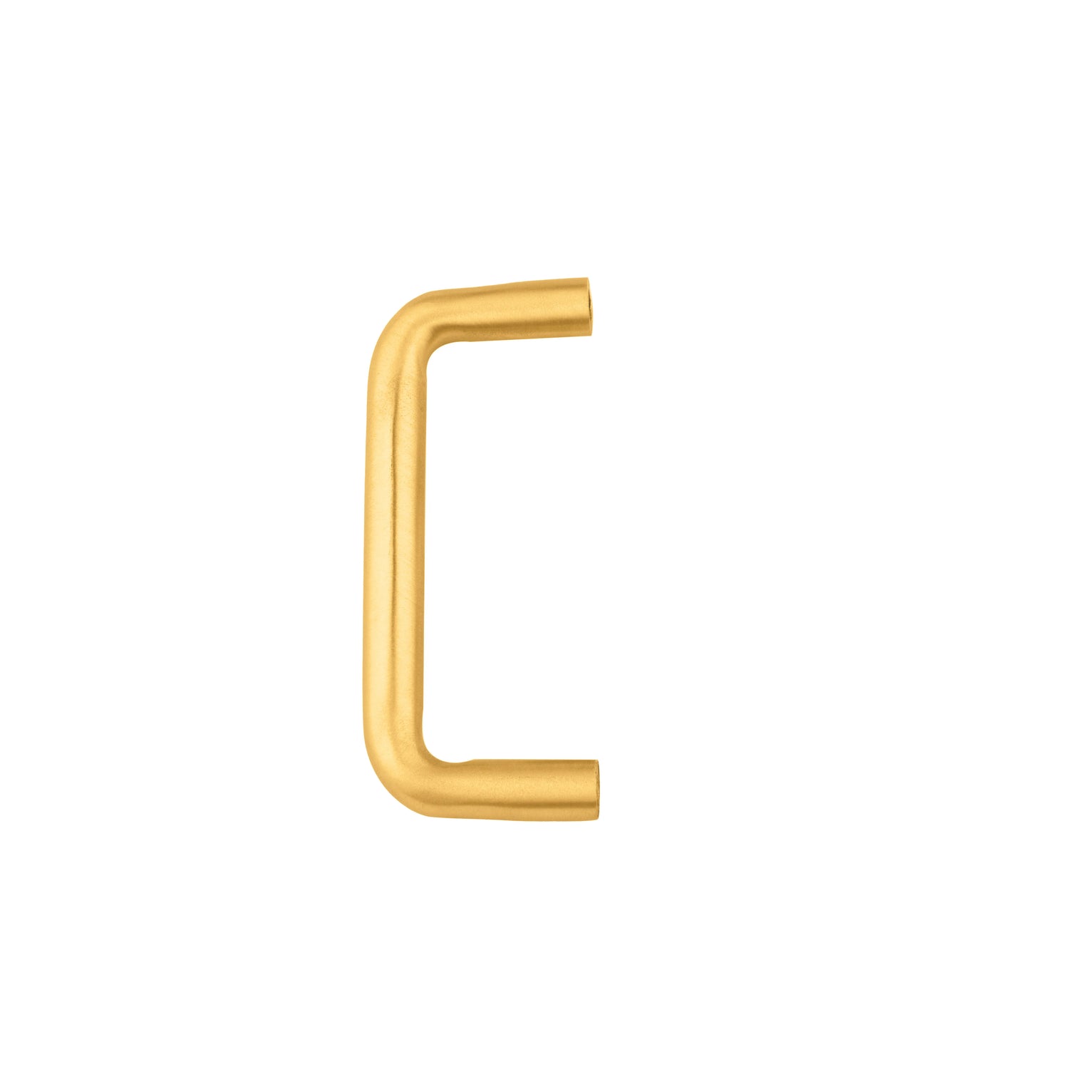The Gleam Handle by Mantara B-0106 is a brushed brass handle in gold, ideal for furniture, wardrobes, and kitchens.