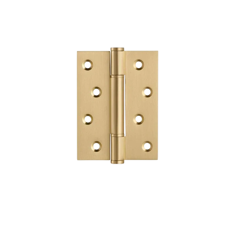 Elio Hinge HNG-007 brushed brass cabinet hinge, 102mm size, gold bronze black silver variants, for drawers &amp; cabinet fittings by Mantara