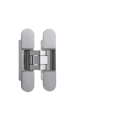 Mantara Prisma Hinge  HNG-006 is a modern brass hinge in brushed finish, ideal for cabinets, drawers, and furniture.