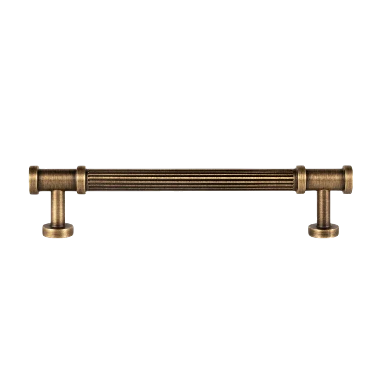 B-0136 solid brass cabinet knob &amp; pull handle, bronze brushed finish, sizes 30mm 123mm 156mm 219mm, for kitchen drawers &amp; wardrobes by Mantara