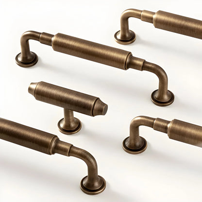 Braven Handle B-0128 brushed bronze brass furniture knob and handle, sizes 66mm 148mm 182mm, for kitchen drawers &amp; wardrobe shutters by Mantara