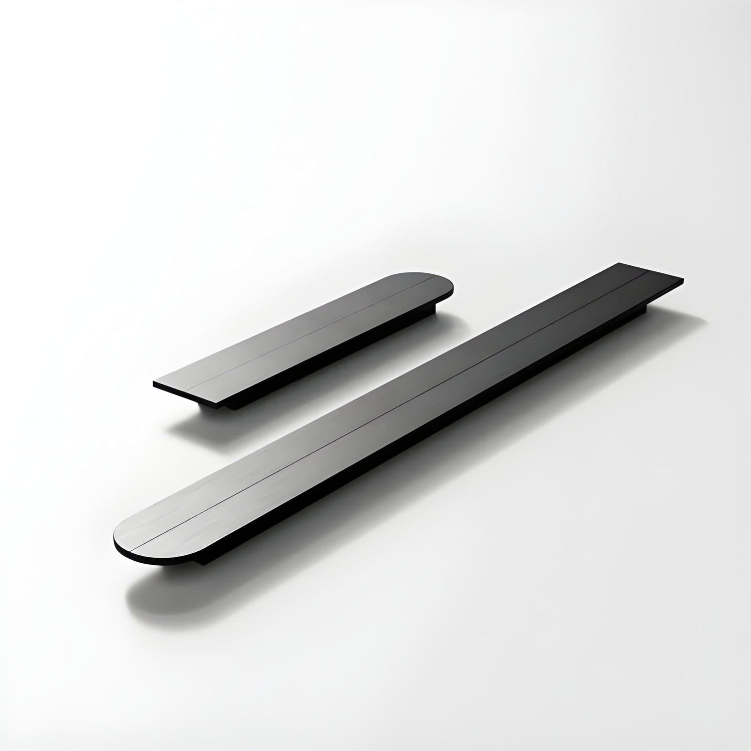 Cavren Handle B-0137 brushed brass drawer handle set, gold and black finish, 300mm and 600mm, ideal for cabinets &amp; wardrobe units by Mantara