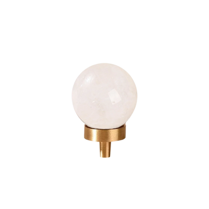 Elira Knob C-0031 crystal drawer knob, polished finish, 30mm, available in pink, white and turquoise, suitable for cabinets &amp; wardrobes by Mantara