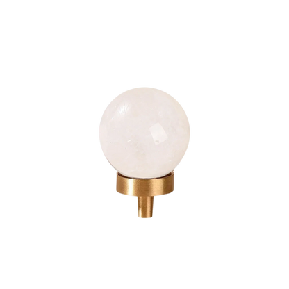 Elira Knob C-0031 crystal drawer knob, polished finish, 30mm, available in pink, white and turquoise, suitable for cabinets &amp; wardrobes by Mantara