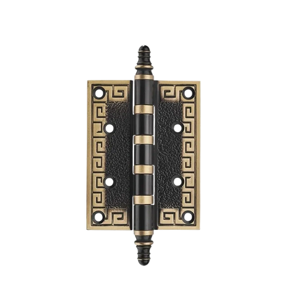 Sovrin Hinge HNG-003 brass hinge for cabinets, brushed finish, sizes 100mm 127mm, in coffee black &amp; red gold, suitable for drawers &amp; furniture by Mantara