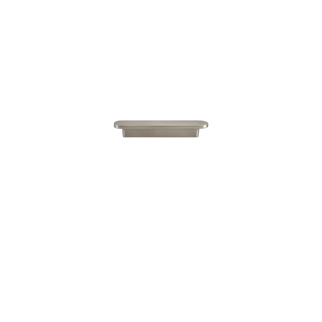 Mantara Plato Handle B-0067 is a modern brushed brass handle in silver, ideal for wardrobes, doors, and kitchens.