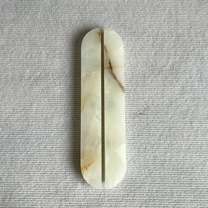 M-0019 marble cabinet pull handle, polished finish, sizes 160mm 320mm, for kitchen drawers &amp; wardrobes, white green red variants by Mantara