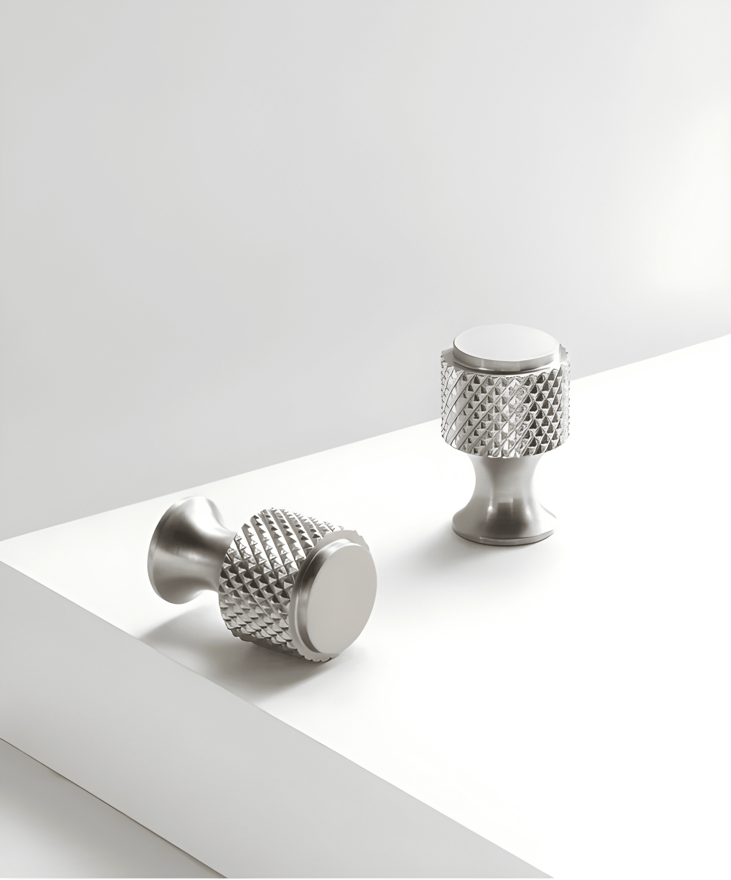 Siran Knob B-0164 solid brass drawer knob, brushed silver finish, 19mm, suitable for cabinets, dressers &amp; wardrobes by Mantara