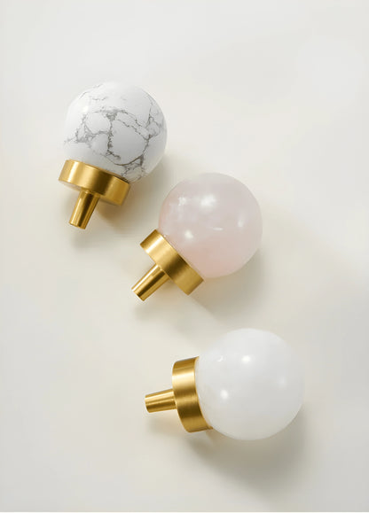 Elira Knob C-0031 crystal drawer knob, polished finish, 30mm, available in pink, white and turquoise, suitable for cabinets &amp; wardrobes by Mantara